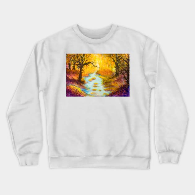 Autumn landscape Crewneck Sweatshirt by redwitchart